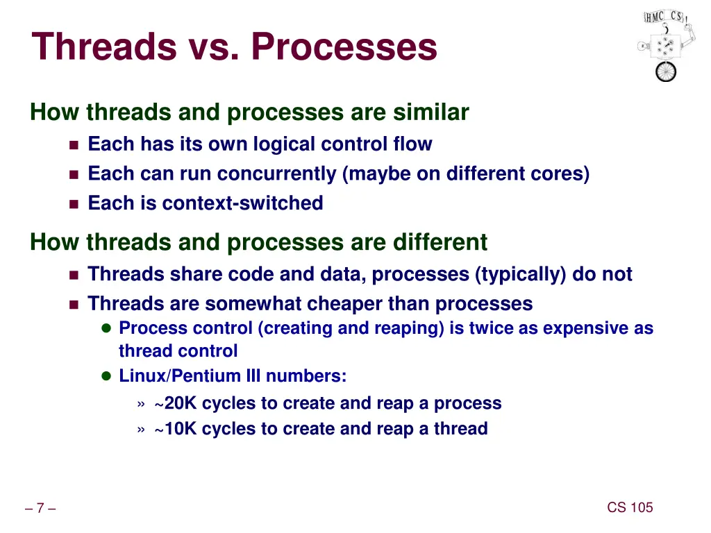 threads vs processes