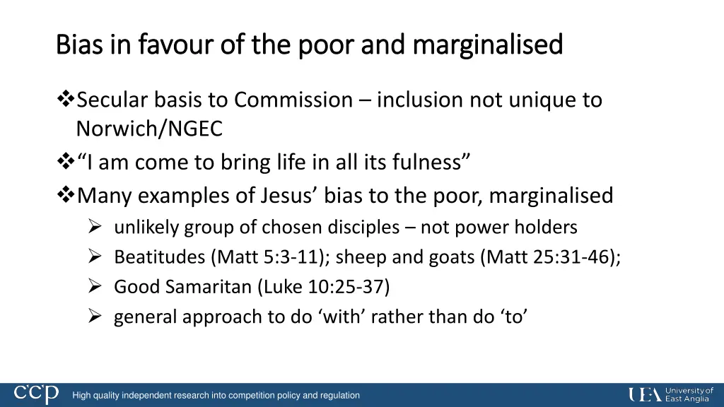 bias in favour of the poor and marginalised bias