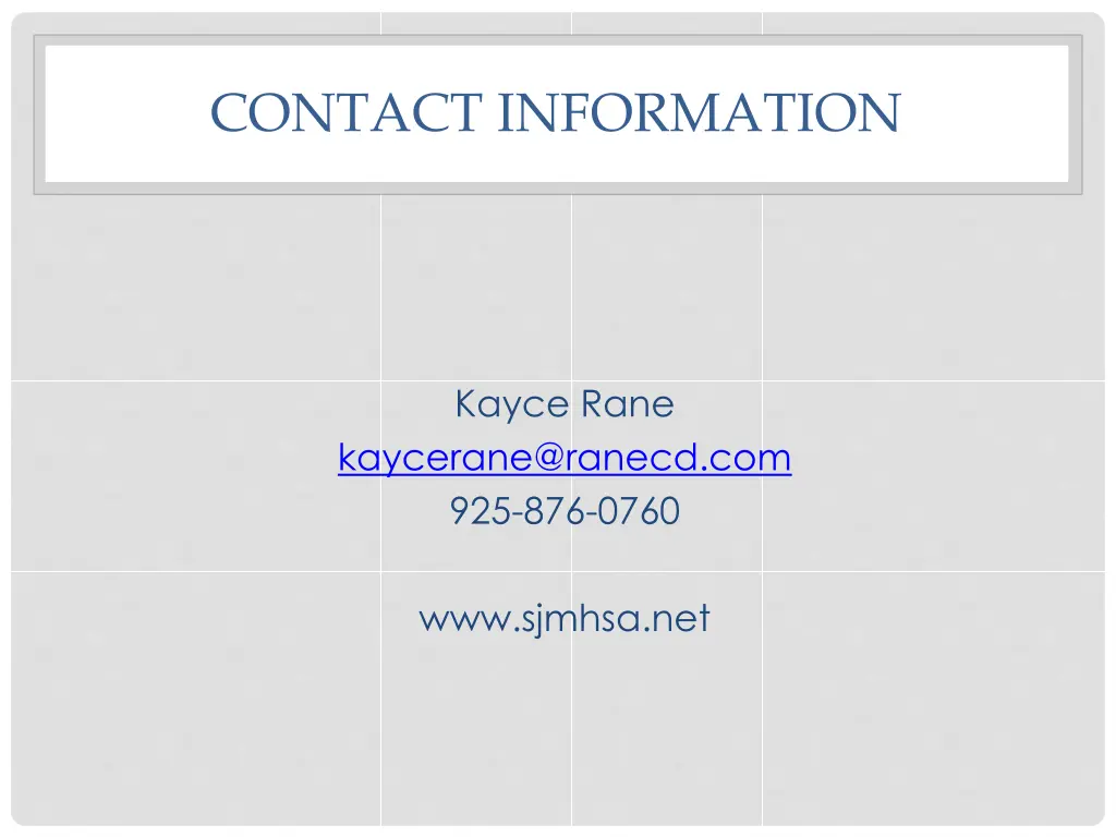 contact information
