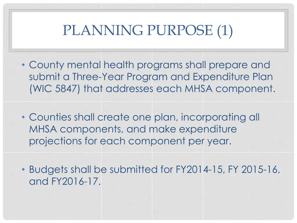 planning purpose 1