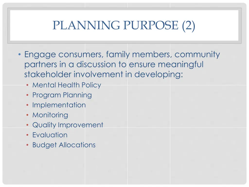 planning purpose 2