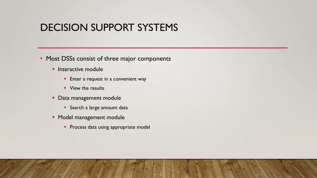 decision support systems 1