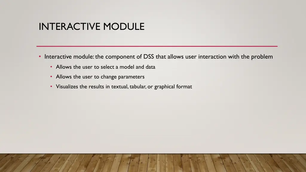 interactive module