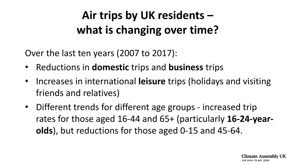 air trips by uk residents what is changing over