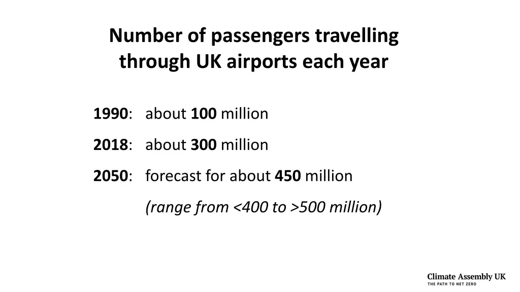 number of passengers travelling through