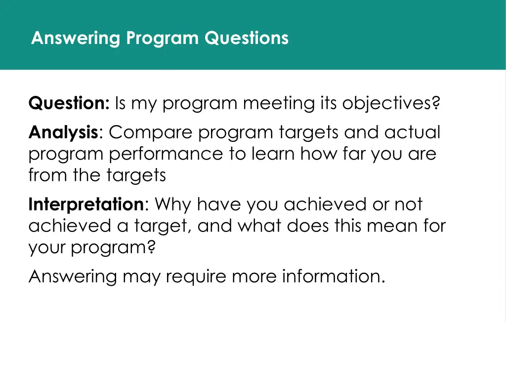 answering program questions