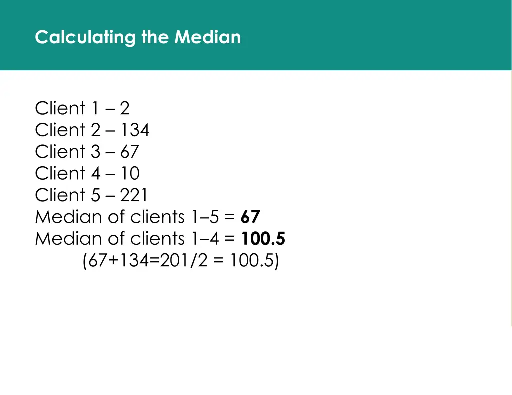 calculating the median
