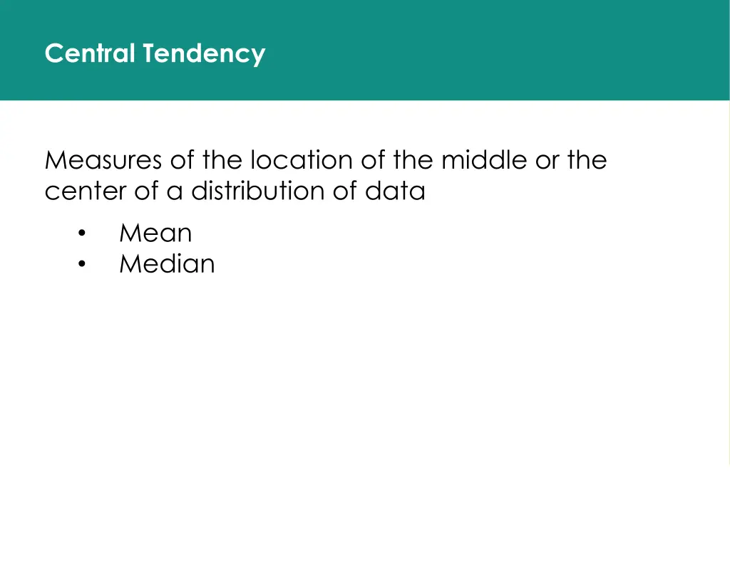 central tendency
