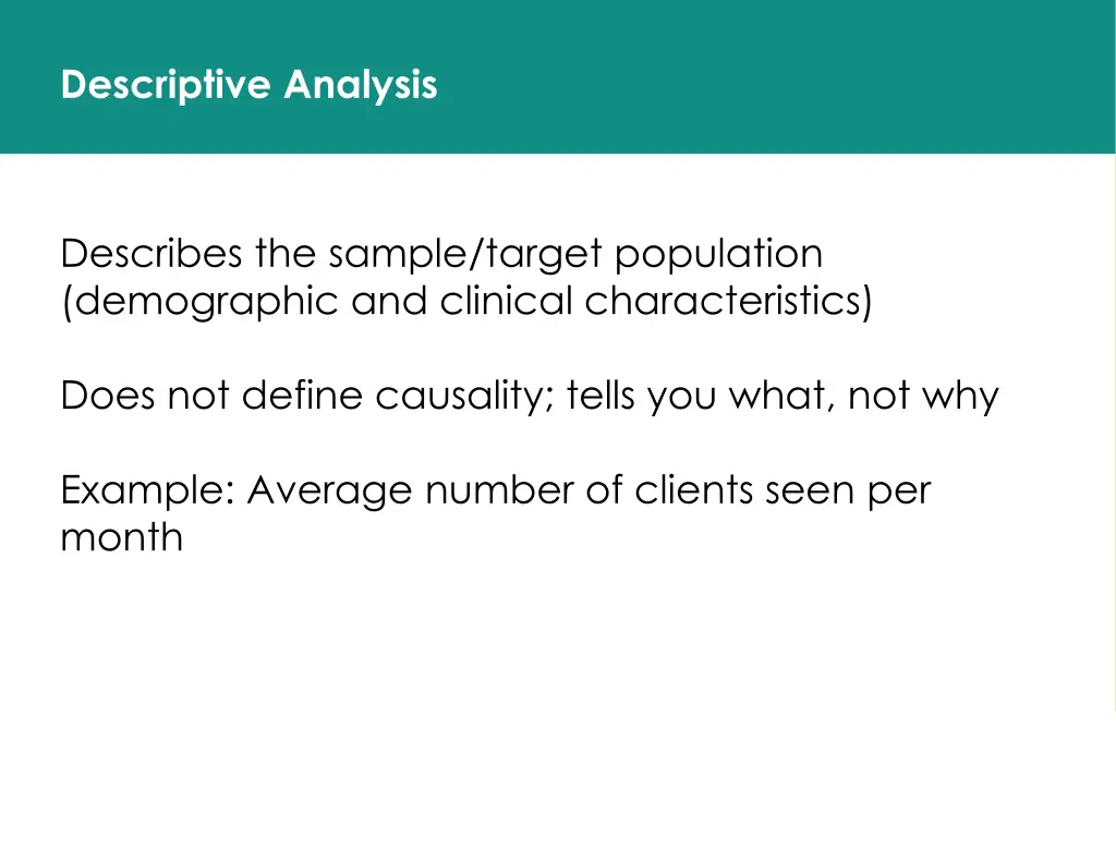 descriptive analysis