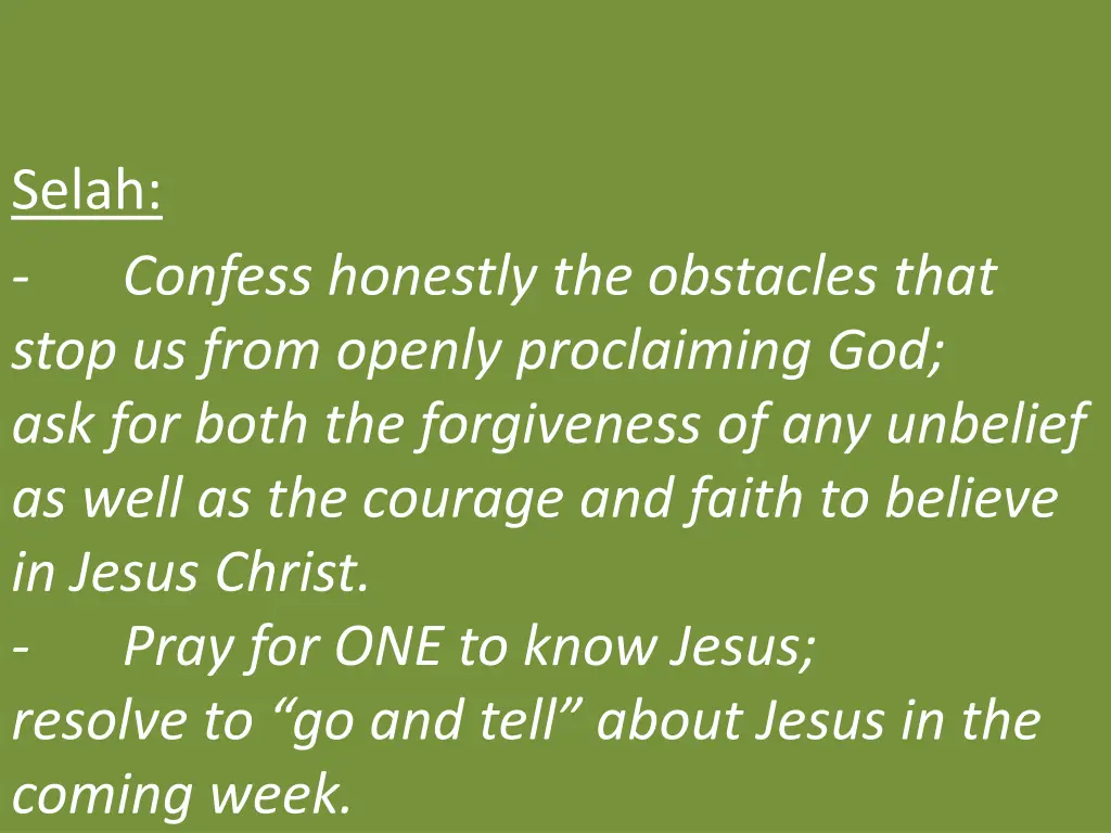 selah