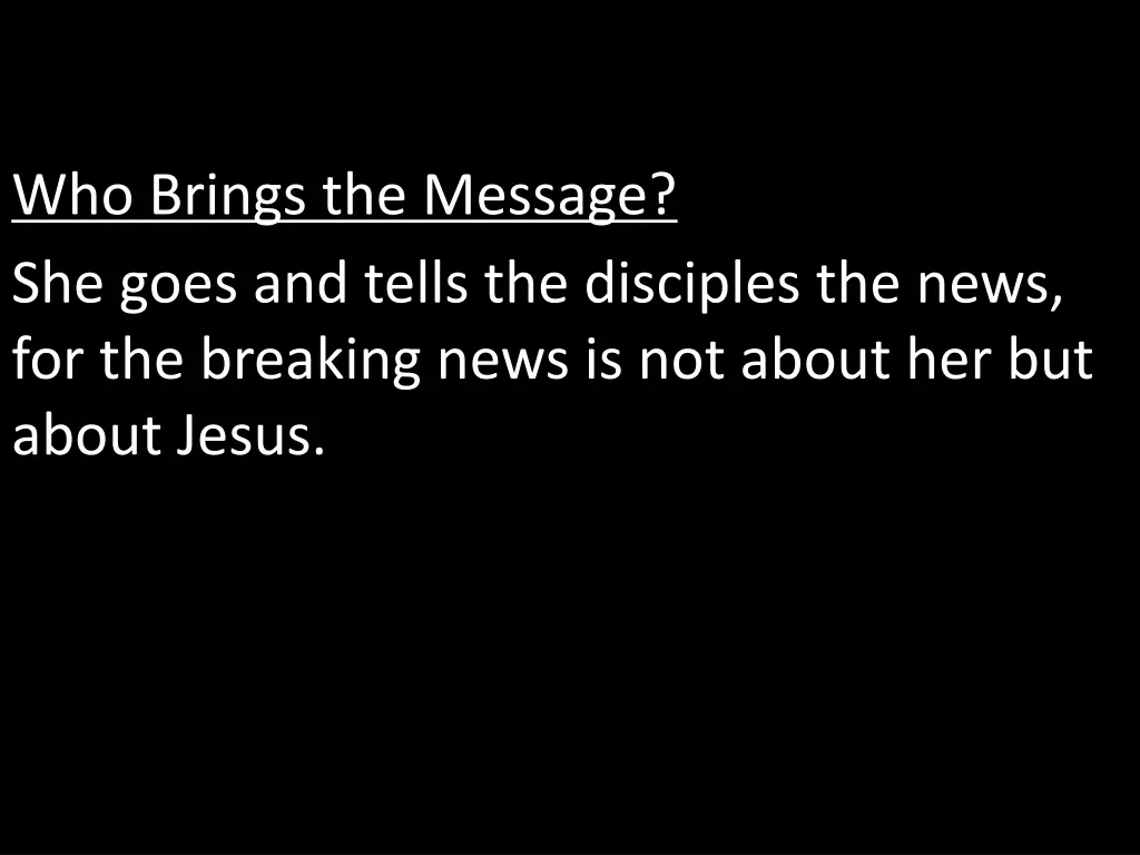 who brings the message 3