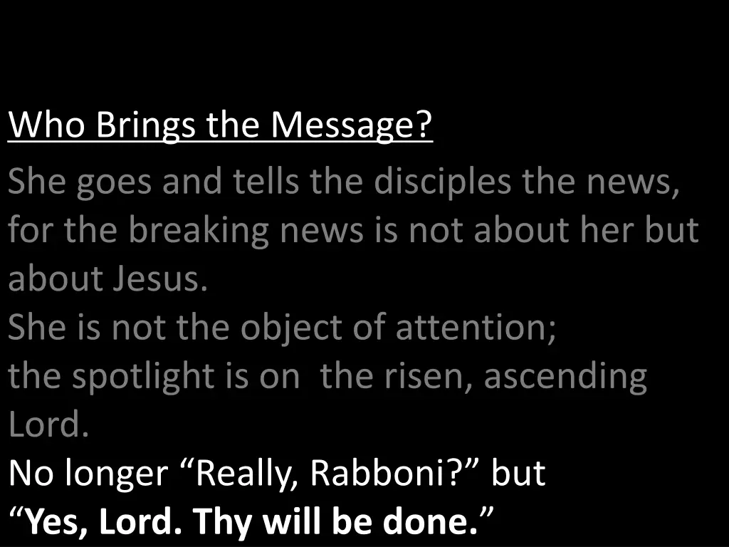 who brings the message 5