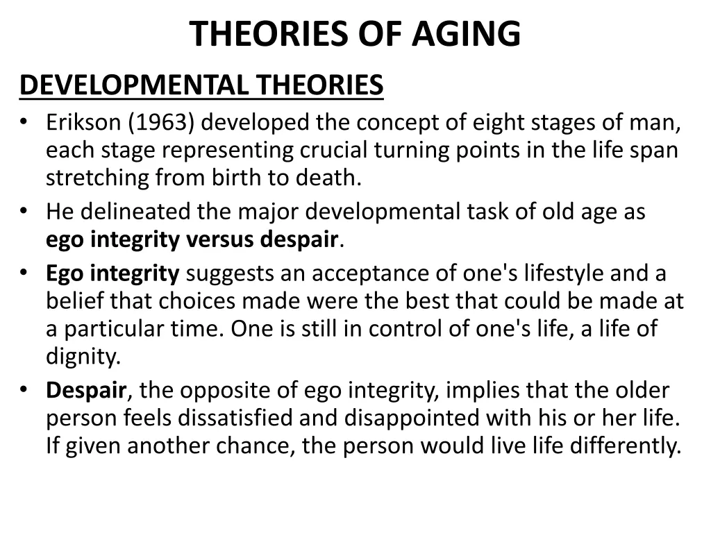 theories of aging