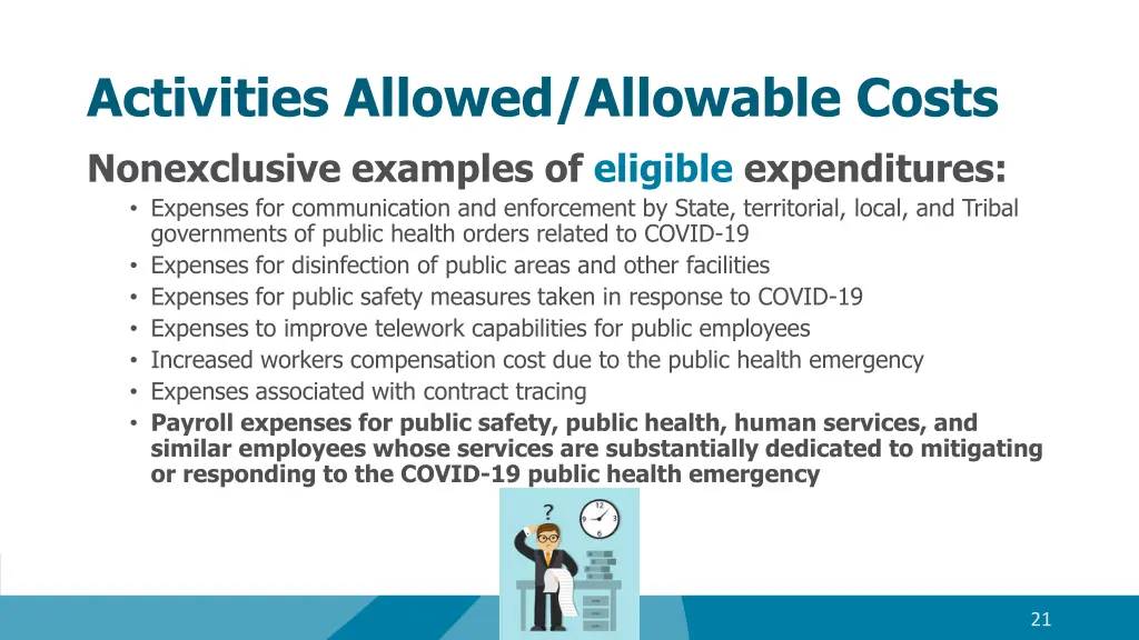 activities allowed allowable costs nonexclusive