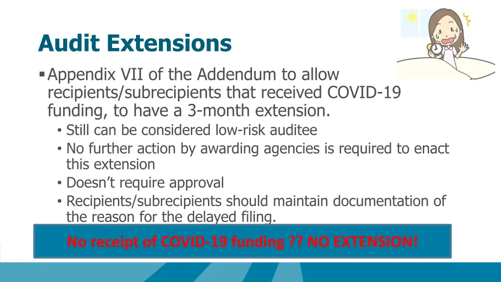 audit extensions appendix vii of the addendum