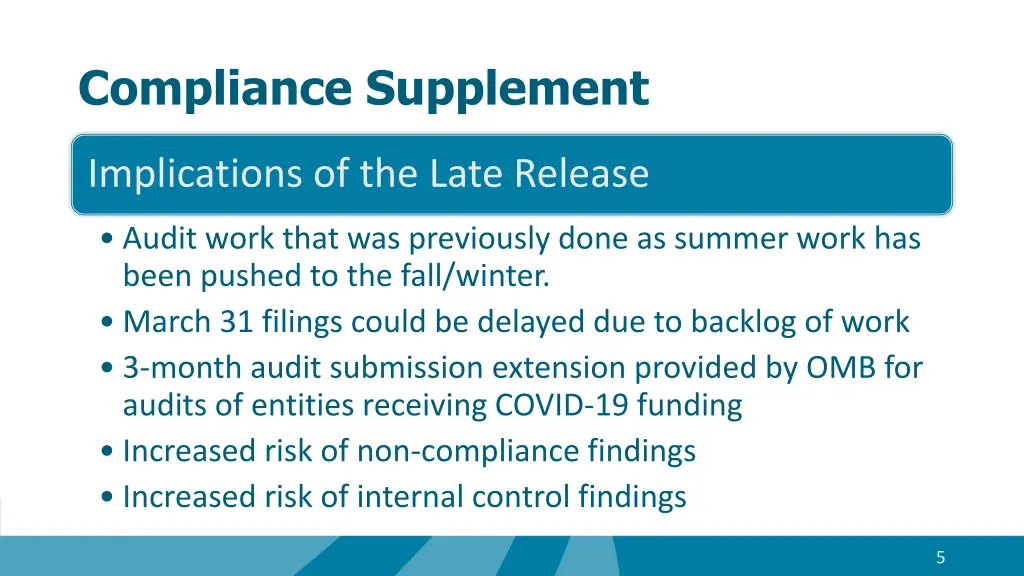 compliance supplement