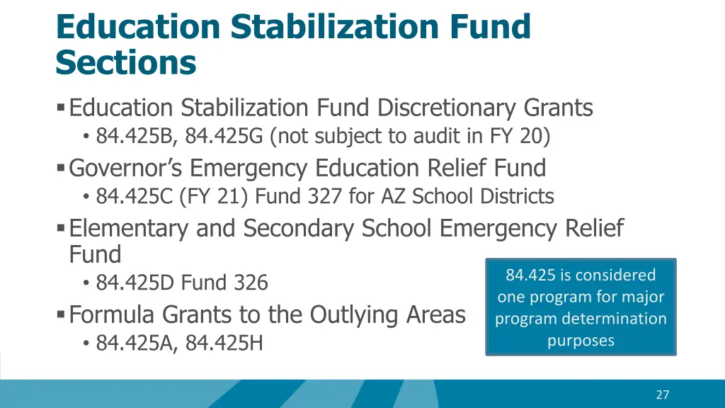 education stabilization fund sections education