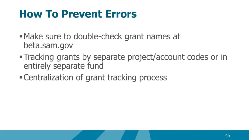 how to prevent errors