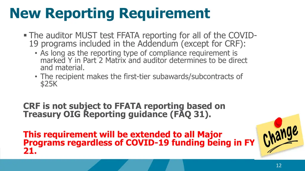 new reporting requirement