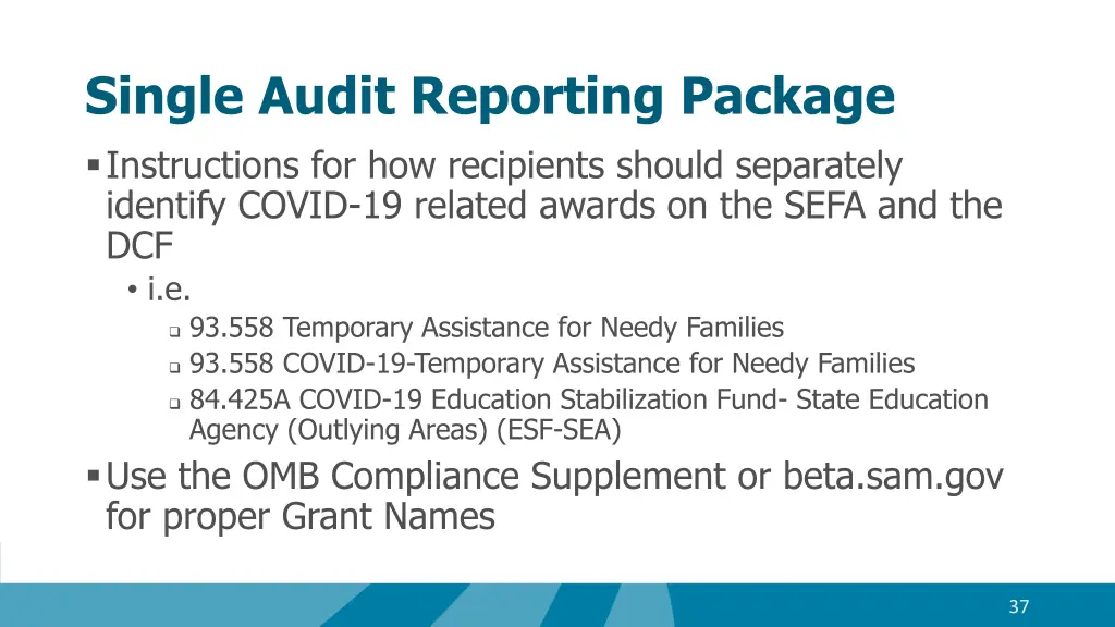 single audit reporting package instructions