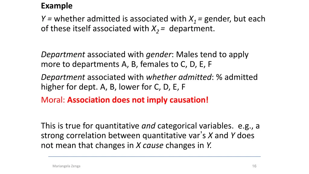 example y whether admitted is associated with