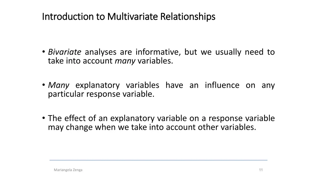 introduction to multivariate relationships