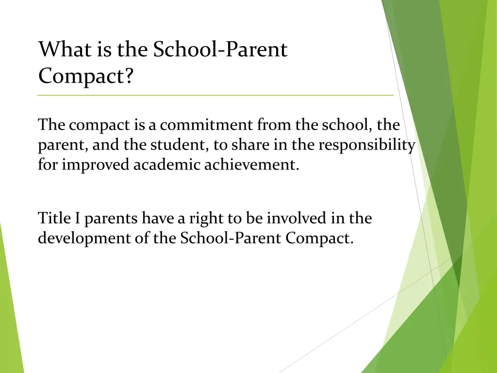 what is the school parent compact