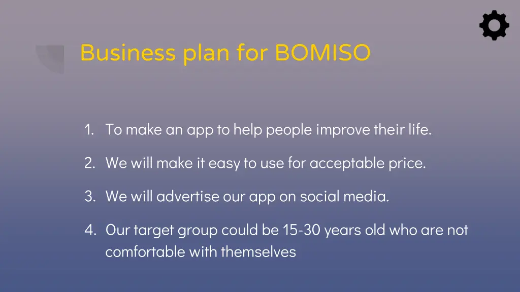 business plan for bomiso
