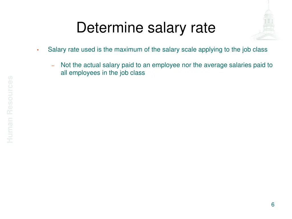 determine salary rate