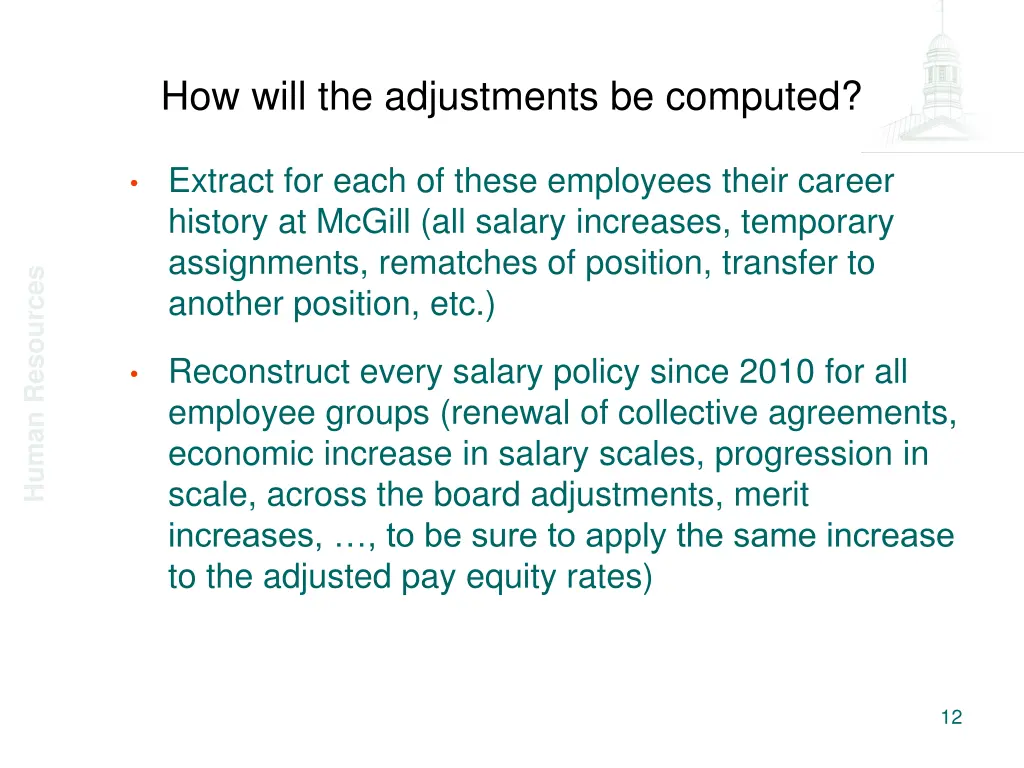 how will the adjustments be computed 1