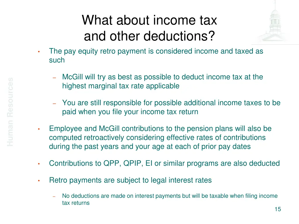 what about income tax and other deductions