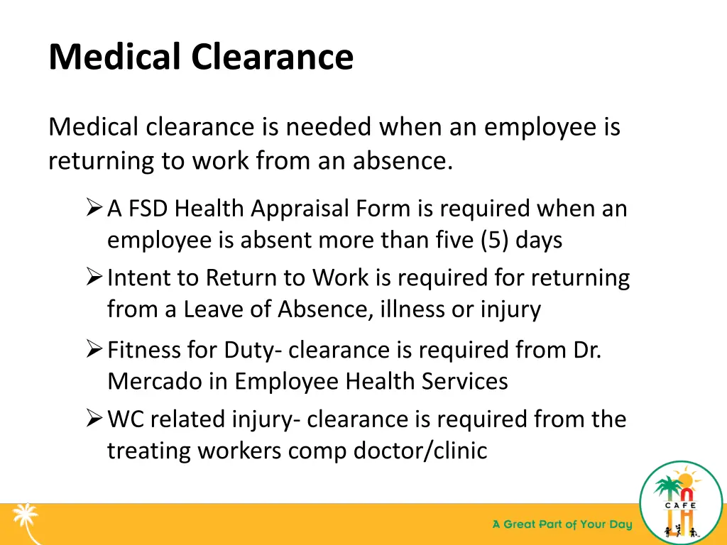 medical clearance