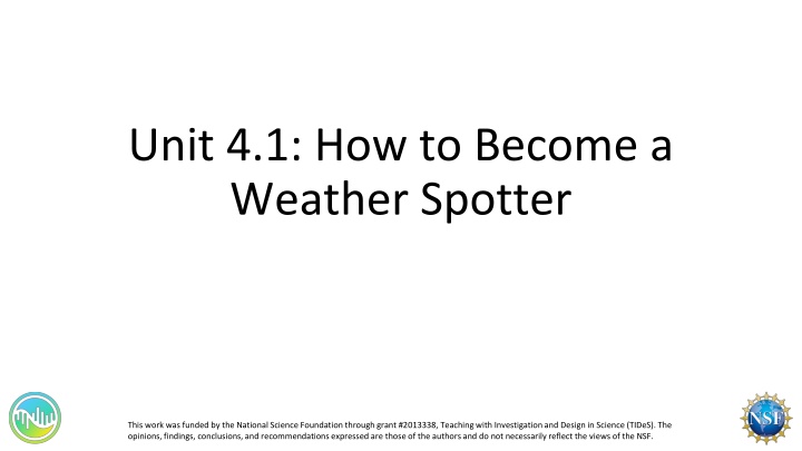 unit 4 1 how to become a weather spotter