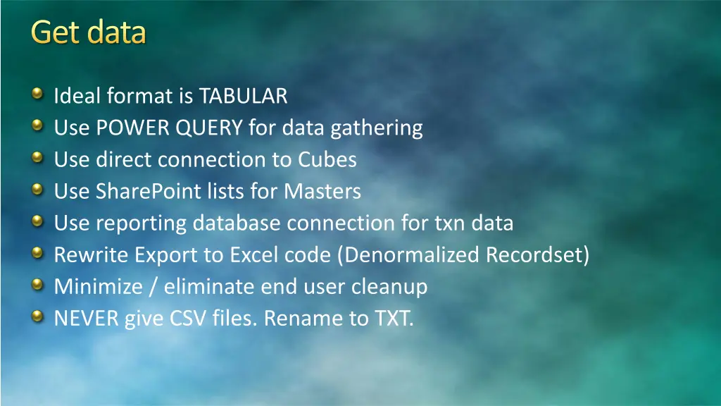get data
