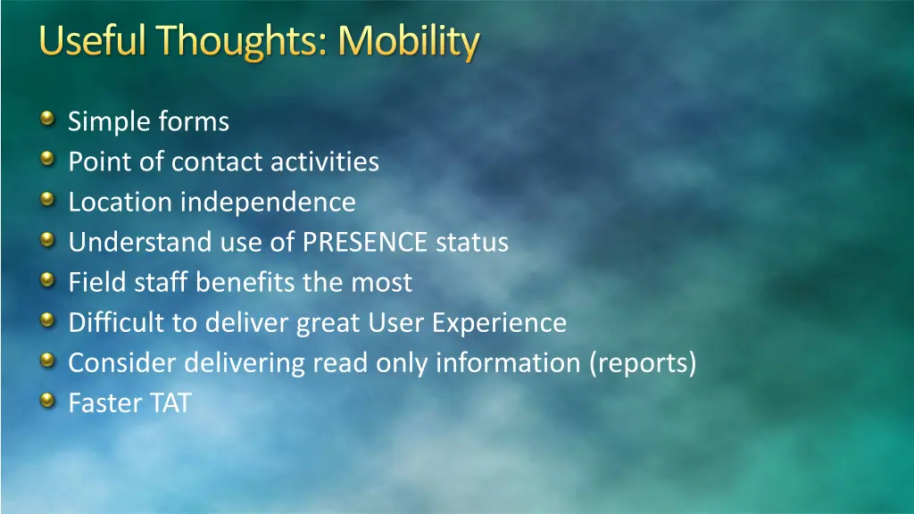 useful thoughts mobility