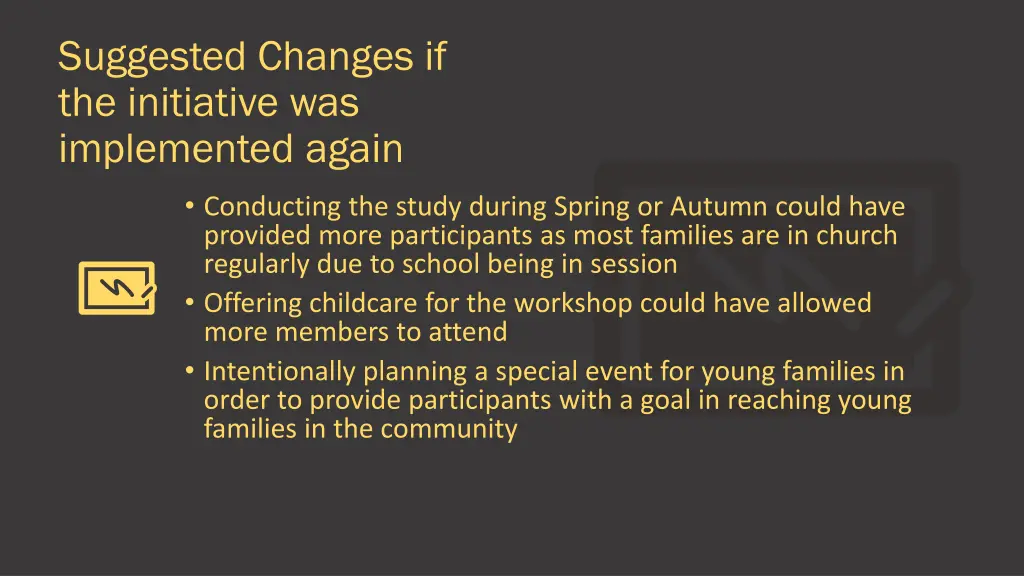 suggested changes if the initiative