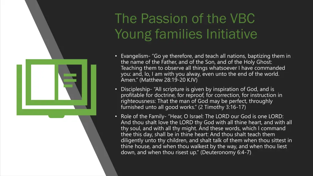 the passion of the vbc young families initiative