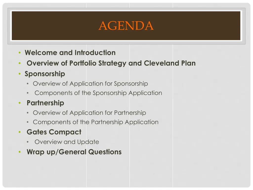 agenda