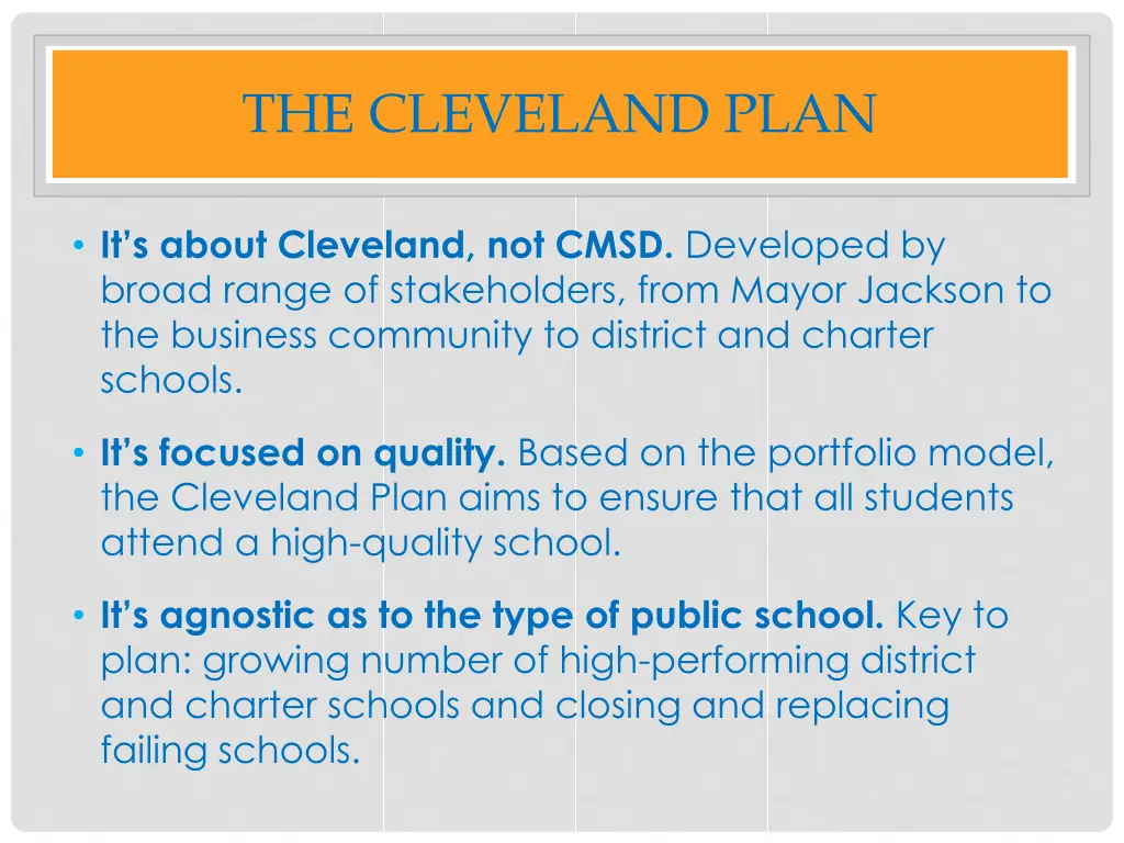 the cleveland plan