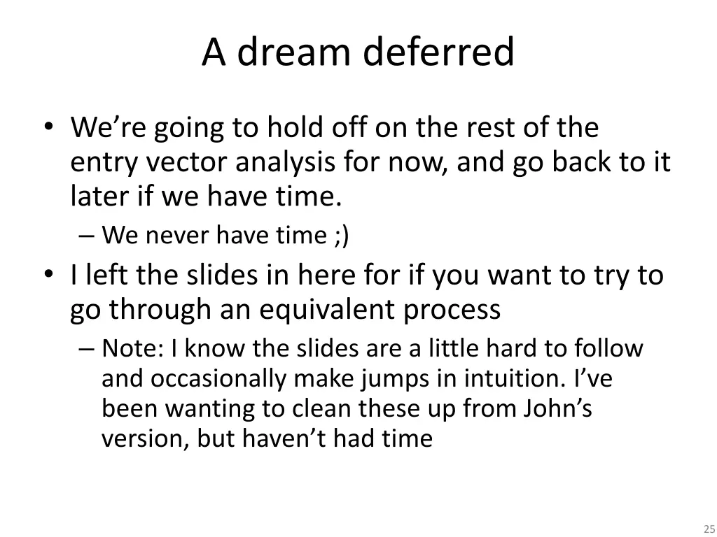 a dream deferred