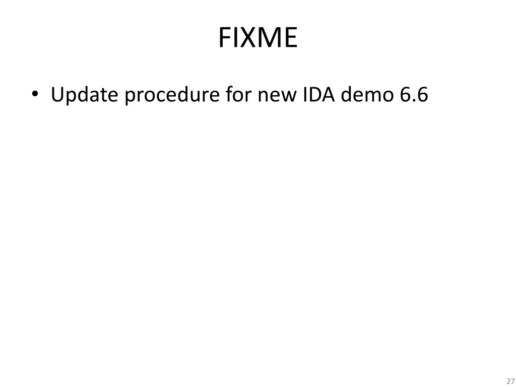 fixme