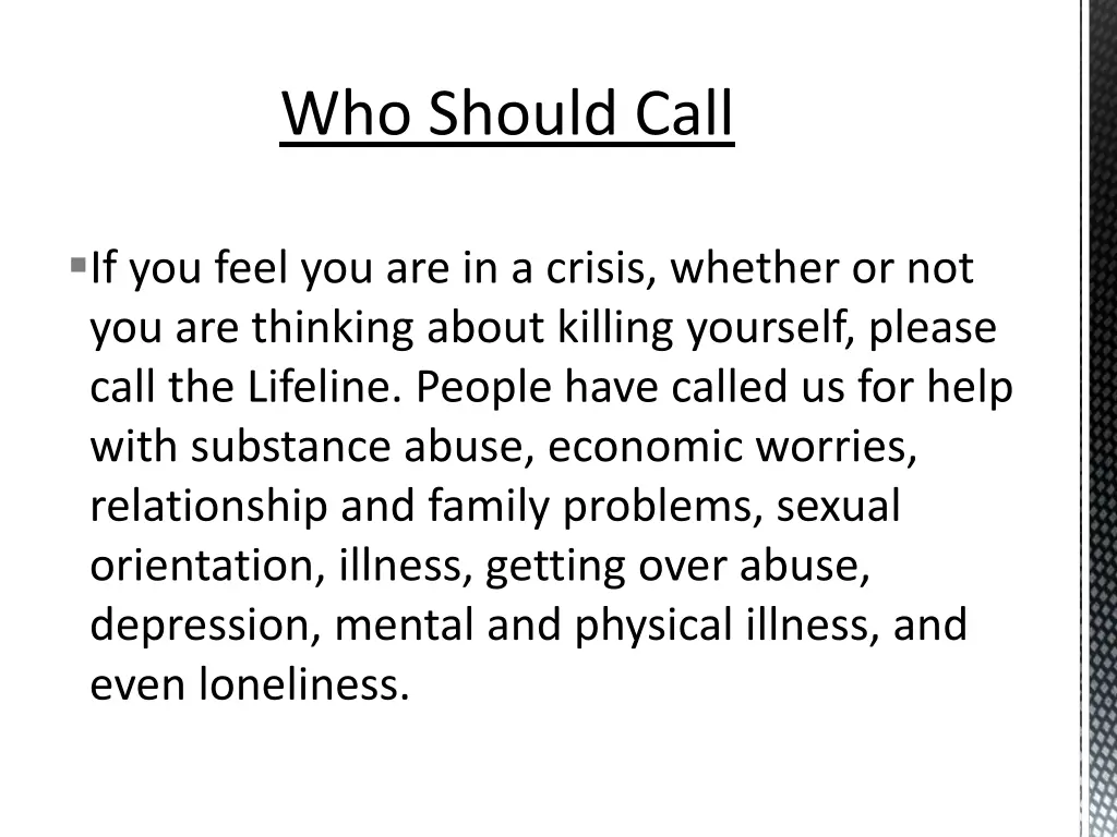 who should call