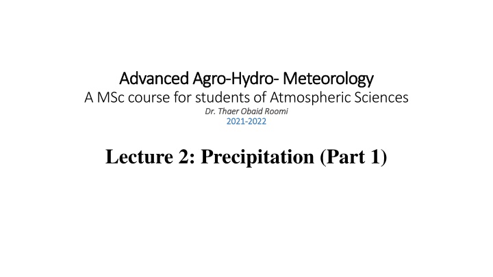 advanced agro advanced agro hydro a msc course