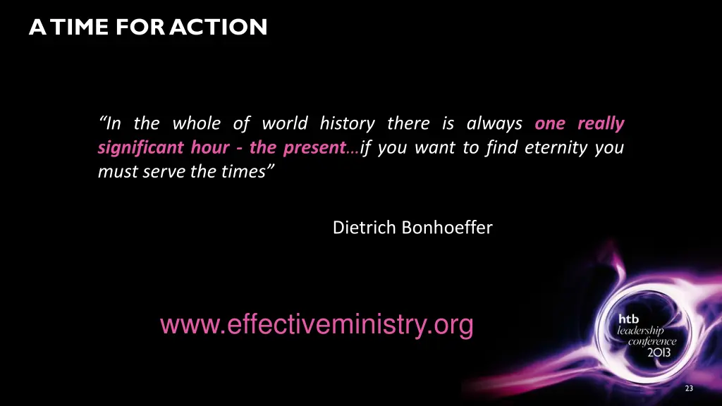 a time for action