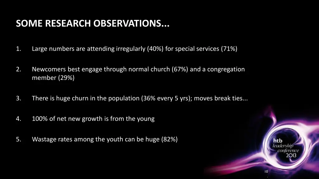 some research observations