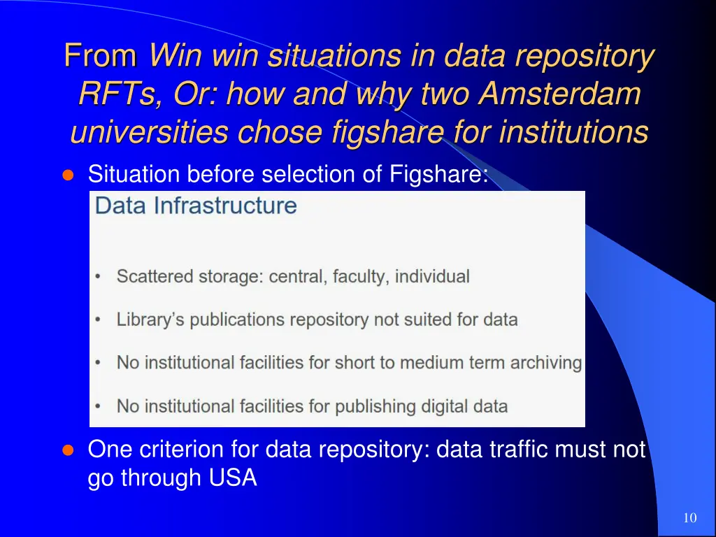 from win win situations in data repository rfts