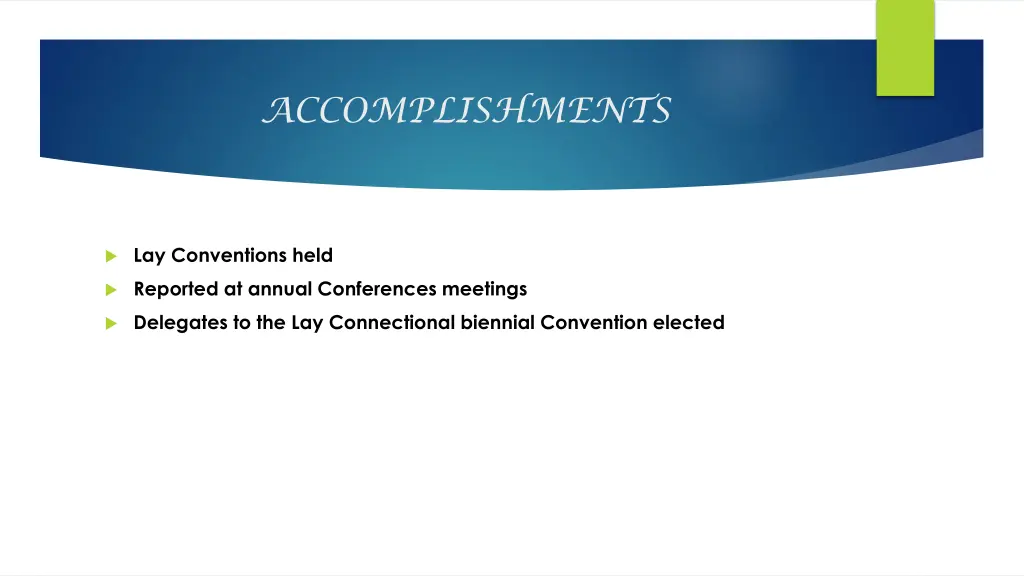accomplishments
