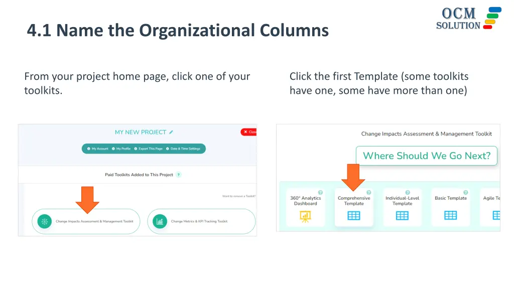 4 1 name the organizational columns