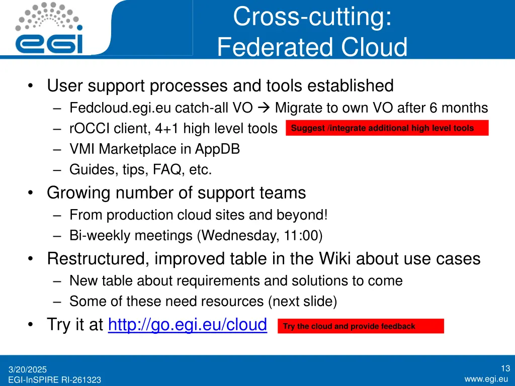 cross cutting federated cloud