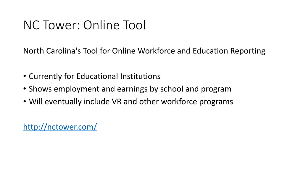 nc tower online tool 1